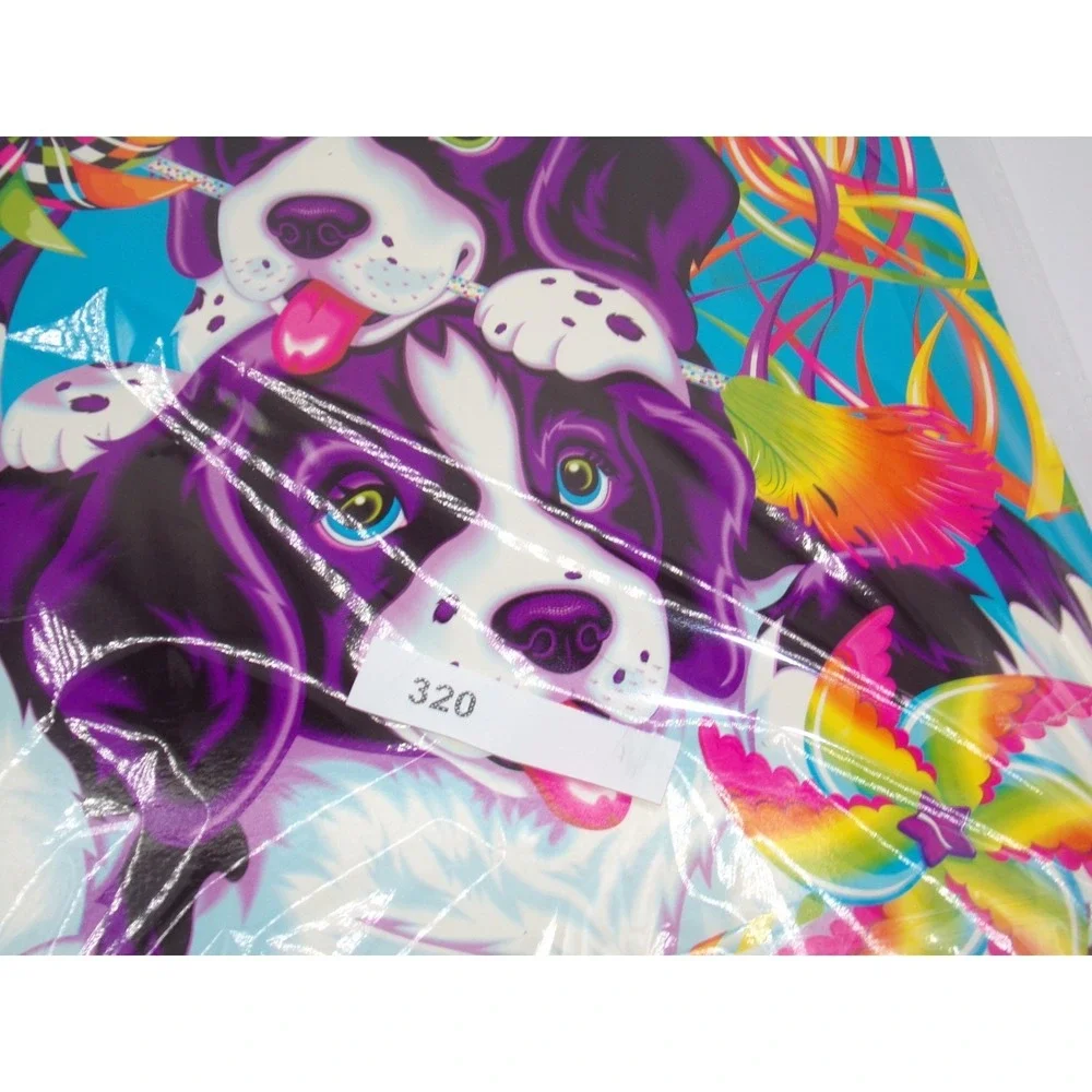 Vintage Lisa Frank Violet & Velvet Spaniel Dogs 2 Pocket Folder